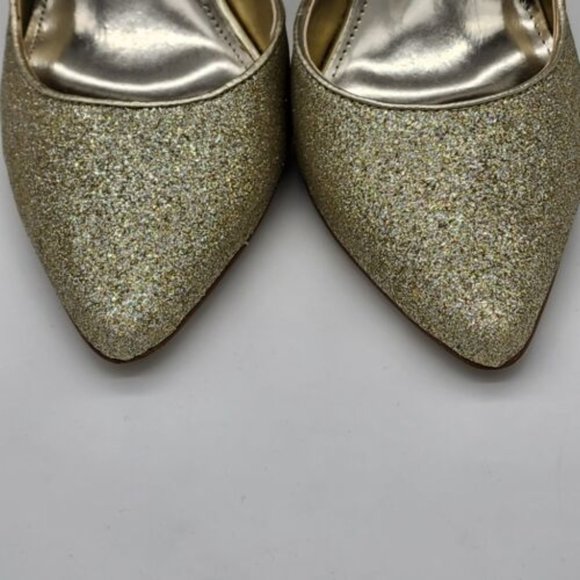 Anne Klein Woman's Gold Glittery High Heels Size 8 1/2 AKZYZ3 - Picture 5 of 8